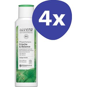 Lavera Freshness & Balance Shampoo (vet haar) (4x 250ml)
