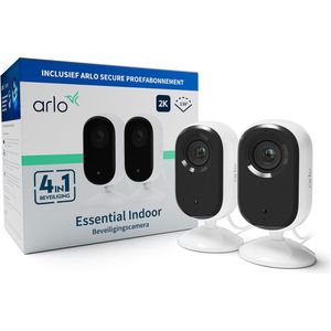 Arlo Essential 2K bedrade beveiligingscamera voor binnen - 2 IP-Camera's