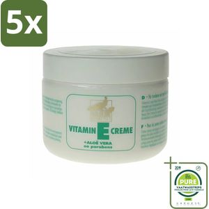 5 x Goldline - Bodycrème - Vitamine-E & Aloë Vera - Gevoelige Huid - Kalmerend - 250 ml - Grootverpakking - Bodycrème - Vitamine E - Aloë Vera - Gevoelige Huid - Kalmerend