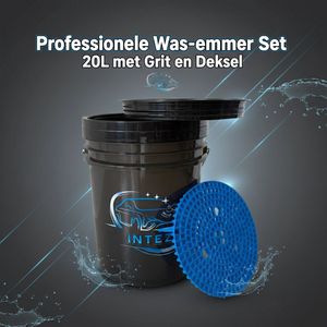 Intez -Auto was-emmer - Wash bucket 20 L met grit en afsluitbare deksel-Auto Wassen