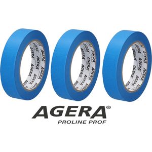 Agera Proline schildertape Prossesional Washi Outdoor 25mm x 50 mtr - Set à 3 rollen afplaktape
