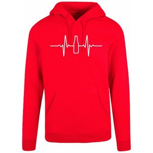 7311 - Hoodie - Heartbeat-Red-XXL