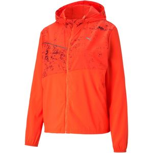 Puma · Run Graphic Hooded jas/ jack - Oranje - Maat S