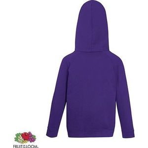 Fruit of the Loom Kids hoodie - Maat 116 - Kleur Purple