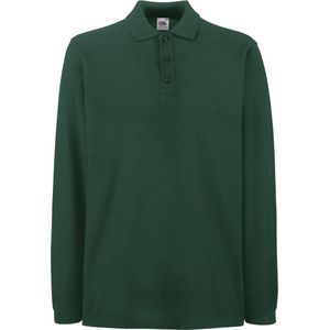 Fruit of the Loom Polo met Lange mouwen Groen M