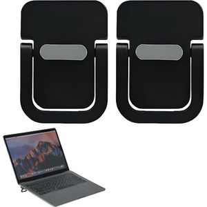 2 stuks draagbare toetsenbordriser mini-laptopstandaard zwart opvouwbare onzichtbare laptophouder toetsenbordverhoging voor .