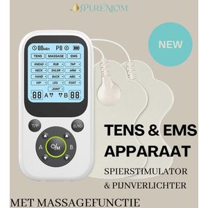 TENS apparaat PRO+ - TENS/Massage/EMS - 14 modi - Geschikt voor jong en oud