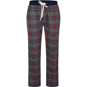 Happy Shorts Heren Pyjama Broek Lang Rood/Groen Geruit Flanel - Maat M