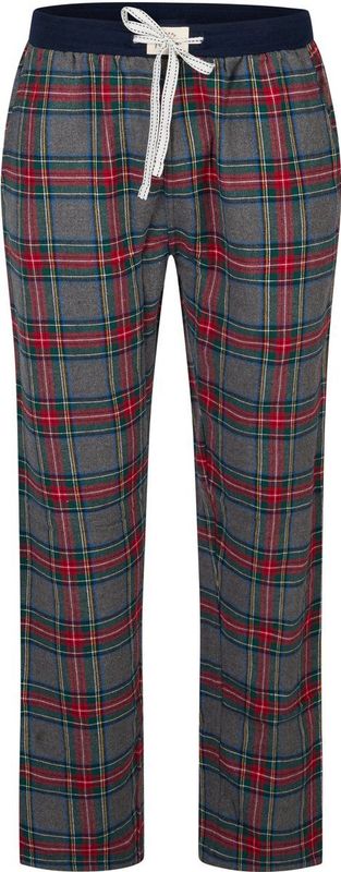 Happy Shorts Heren Pyjama Broek Lang Rood/Groen Geruit Flanel - Maat M