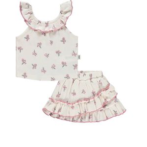 Mouwloze t-shirt met rok meisjes