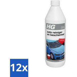 HG - Autoreiniger & Beschermer - Houdt Langer Schoon - 50 tot 60 Wasbeurten - 1L - Voordeelverpakking - 12 stuks