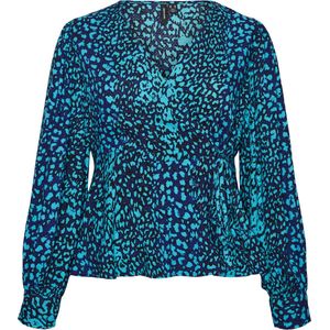 VERO MODA VMKITTIE MDOT LS WRAP TOP WVN CUR Dames Top - Maat 50