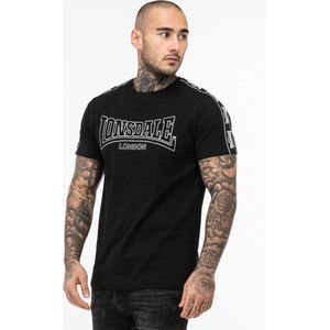 Lonsdale - Vementry - T-shirt - Zwart/Wit - Normale Passform