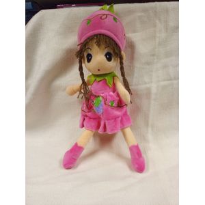 Heel mooie knuffel pop model Dora- druif | Knuffel pop dora 45 cm | Lief en volledig in pluche - kleur is roze