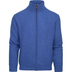 Suitable - Vest Wol Blend Blauw - Heren - Maat L - Modern-fit