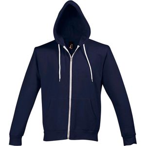 SOLS Zilveren Unisex Sweatshirt met volledige ritssluiting / Hoodie (Afgrond blauw)