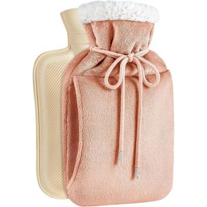 Rubberen warmwaterkruik met hoes - pluizige warmwaterzak van 2 liter - kangoeroezak - krampen pijnverlichting - menstruatiekrampen - rug schouder nek bedwarmer - kinderen mannen