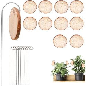 Tuinplantenbordjes voor buiten met stang en etiketten voor leien planten (A)