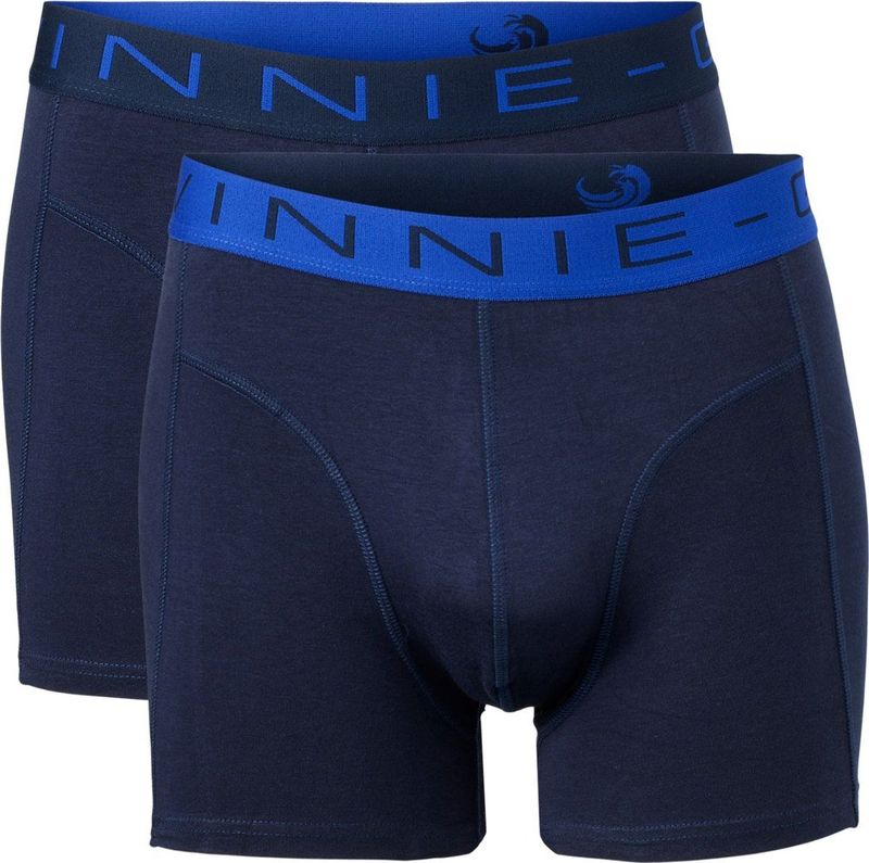 Vinnie-G Boxershorts 2-pack Navy - Maat S - Heren Onderbroeken Donkerblauw - Geen irritante Labels - Katoen heren ondergoed