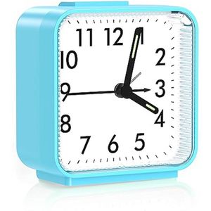 Kleine Stille Wekker met Sluimerfunctie en Nachtlampje voor Slaapkamer en Reis