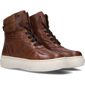 Omoda K001043 Hoge sneakers - Leren Sneaker - Jongens - Cognac - Maat 37