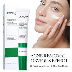BIOAQUA | Acne & Puisten crème | Brandwond- & littekencrème | Crème tegen een droge huid en roodheid | Salicylzuurcrème voor acne, poriën reinigen, acnevlekken herstellen, de huid hydrateren en acnelittekens verwijderen |Anti-Onzuiverheden Verzorging