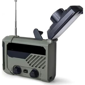 Lexium Noodradio solar opwindbaar - Radio - Noodradio - Weerradio - Radio voor Noodgevallen - Nood - Muziek - Nieuws - Noodpakket - Rampen - Praktisch - Zonneenergie