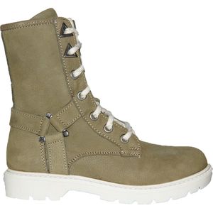 Twins - Hester Hery - Bikerboot - Olive - Leer