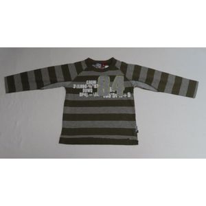 T- shirt met lange mouw - Jongens - Bruin /grijst - 2 jaar 92