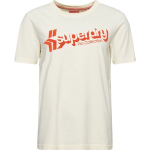 Superdry Vintage Shadow Tee Dames T-shirt - Crème - Maat S