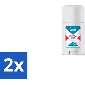 2 x Odorex Extra Dry Stick 40 ml - Antitranspirant - Deodorant - Droogheid - Geurloos - Gevoelige Huid