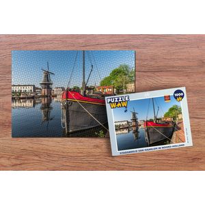 Puzzel Haarlem - Boot - Molen - Legpuzzel - Puzzel 1000 stukjes volwassenen