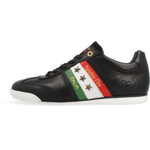Pantofola d'Oro Imola Romagna Flag Sneakers - Heren Leren Veterschoenen - Zwart - Maat 45