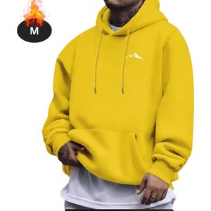 Livano Hoodie Heren - Sweaters - Sweater - Warme Trui - Met Capuchon - Geel - S