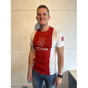 Ajax Kids T-Shirt Rood Wit Logo 176 - Ajax T-shirt