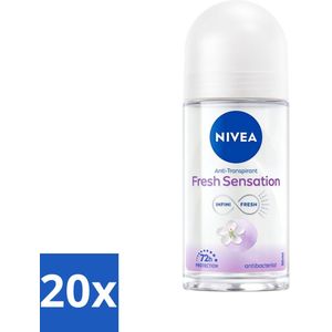 NIVEA - Deodorant Roller - Frisse Sensatie - 72 Uur Anti-Transpirant - 50 ml - Bulkverpakking - 20 stuks