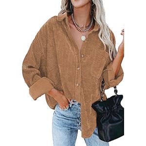 Dames Fluwelen Lange Mouwen Blouse Jas Vesten