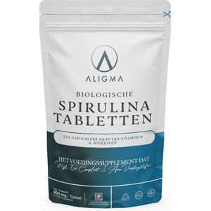 Aligma® Biologische Spirulina Tabletten: hét voedingssupplement vol essentiële voedingsstoffen voor de mens! - 500 stuks - 500 mg per tablet