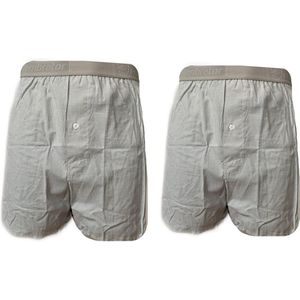 Embrator 2-stuks mannen Boxershort geruit lichtgrijs/wit XXL