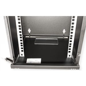 ROLINE Wandbehuizing - 10 Inch - 9 U - Zwart - Staal