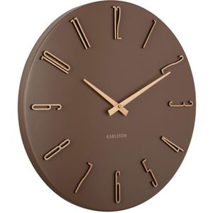 Karlsson - Esmerado - Wandklok - Bruin - 40x40x40cm - Modern