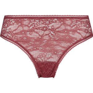 Hunkemöller Dames Lingerie Hoog uitgesneden string Lyla - Rood - maat XS