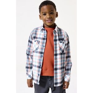 GARCIA - Overhemd - Wit - Geruit Flanellen - Lange Mouwen - Regular Fit