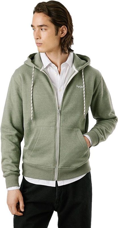 Pepe Jeans - PM5800017 - Sweatshirt - Groen - Ritssluiting - Casual - Polyester
