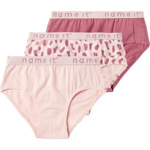 NAME IT NKFBRIEFS 3P STRAWBERRY CREAM NOOS Meisjes Onderbroek - Maat 110-116