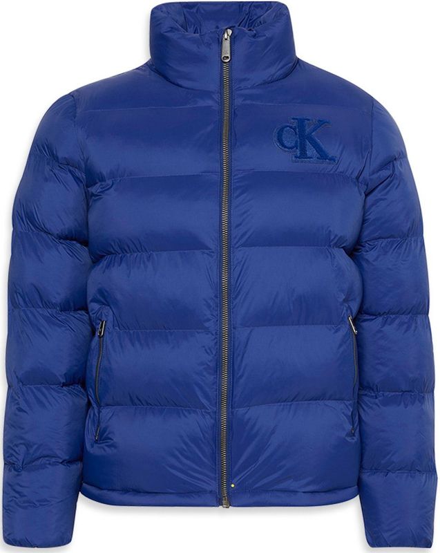 Calvin Klein Jeans Winterjas  donkerblauw / wit