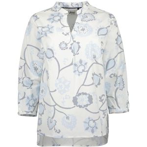Blue Seven dames - Blouse 180255 wit/blauw print 3/4 mouw - maat 40