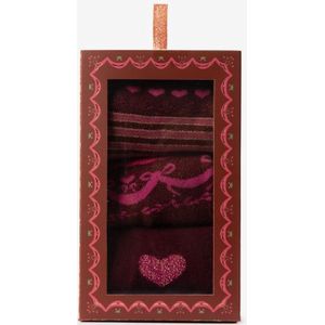 Sissy-Boy - Donkerrode sokken set van 3