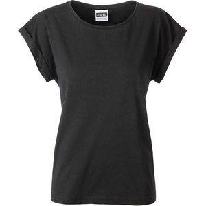James and Nicholson Vrouwen/dames Casual T-shirt (Zwart)