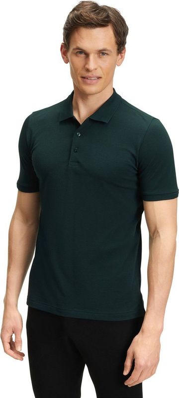 FALKE - Basic Polo Shirt - Groen - Heren - Piqué Katoen